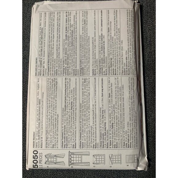 Simplicity ShowHouse Window Treatment Curtains Pattern 5050 uncut - Picture 2 of 2